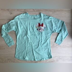 Disney Park spirit jersey in mint/ aqua, Holiday themed, size Medium